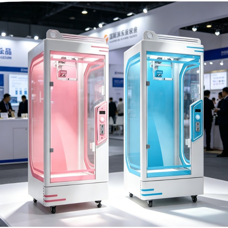 Arcade Toy Claw Vending Machine - Özel Tasarım Jetonlu Pembe Tarihli Kesme